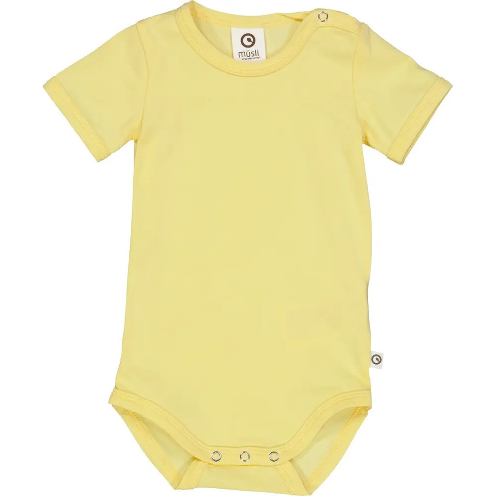Cozy me kortærmet body - Banana - 80