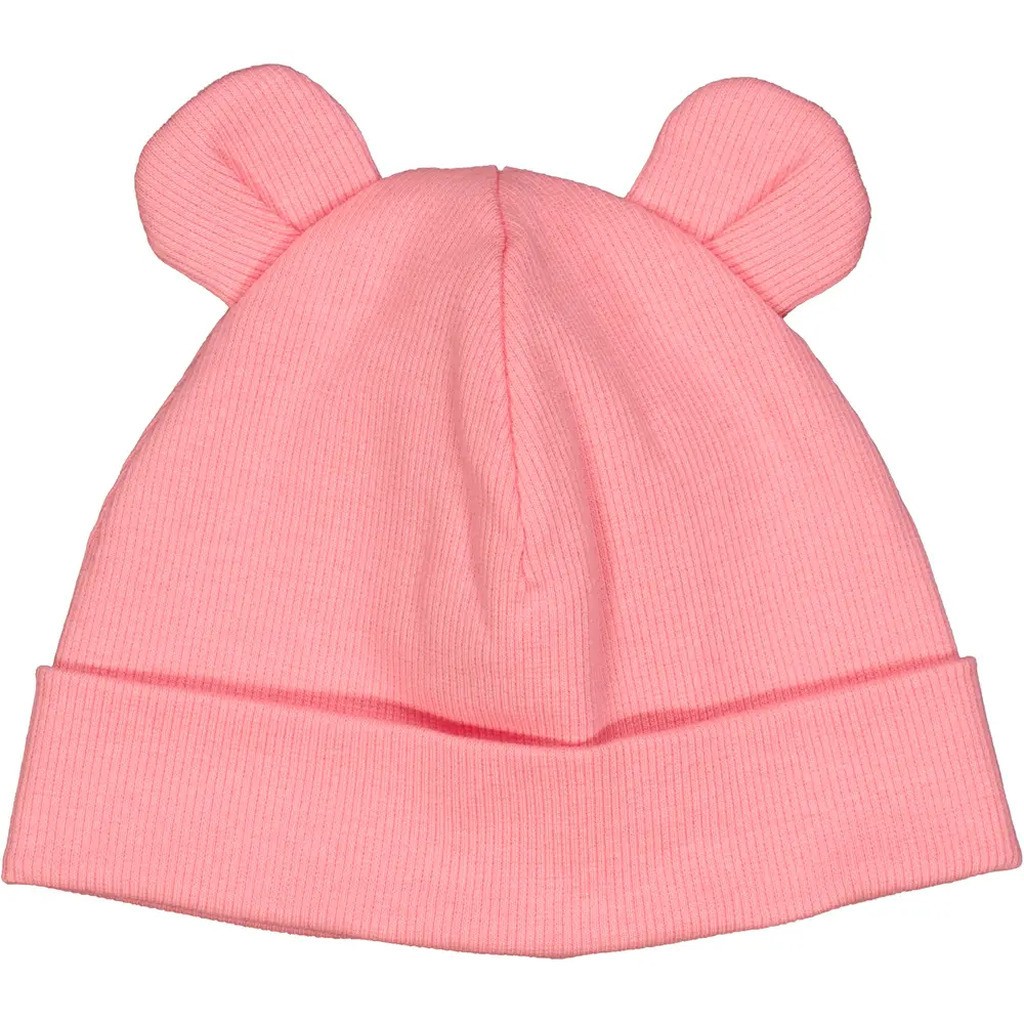 Cozy me rib beane med ører - Bubblegum - 80/86