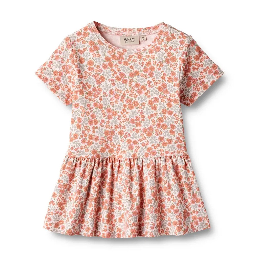 Birthe jersey kjole - rose flowers - 62