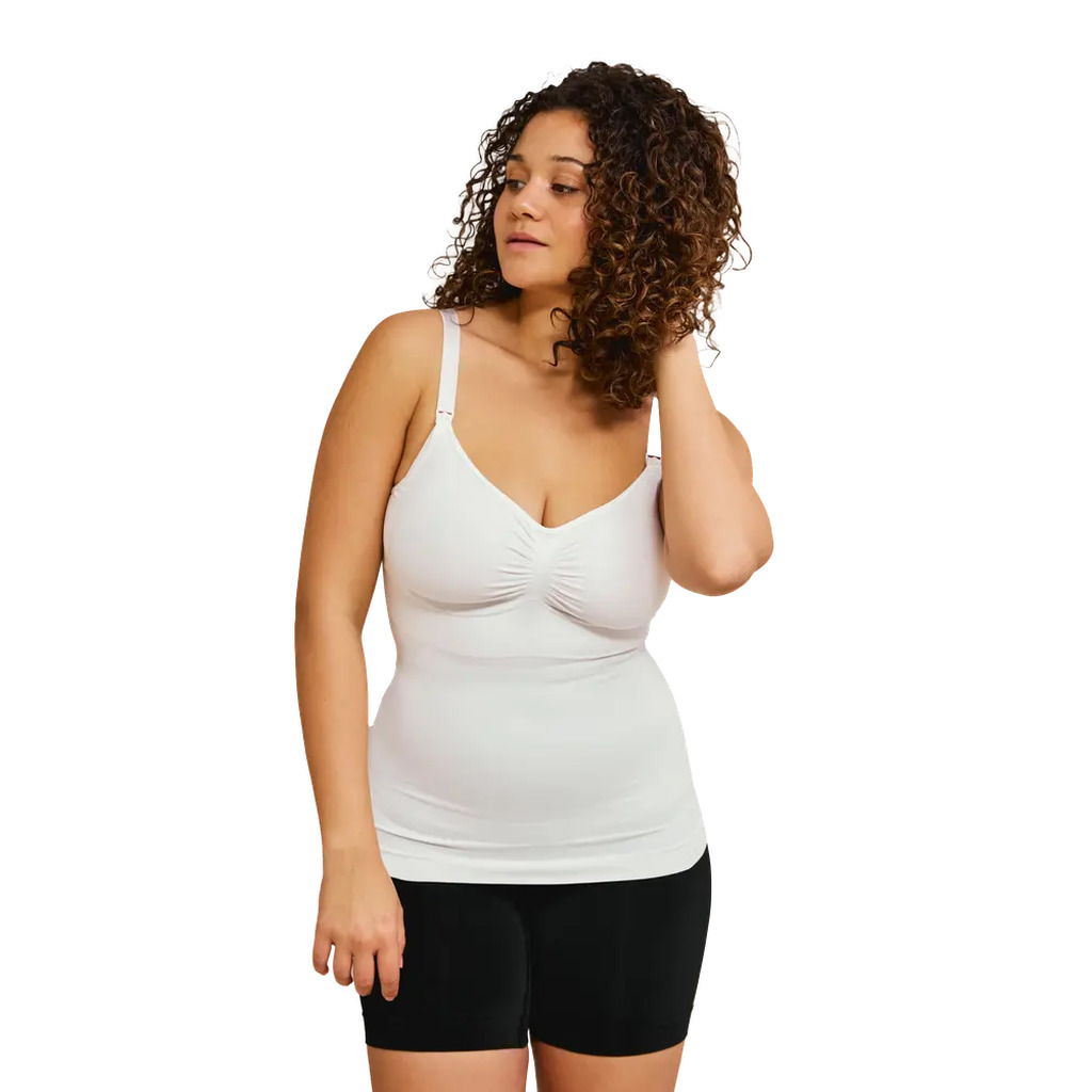 Sømløs Ammetop Med Shapewear - Hvid - Medium