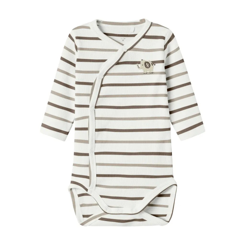 Ofant Langærmet Wrap Body - Cloud Dancer - 62