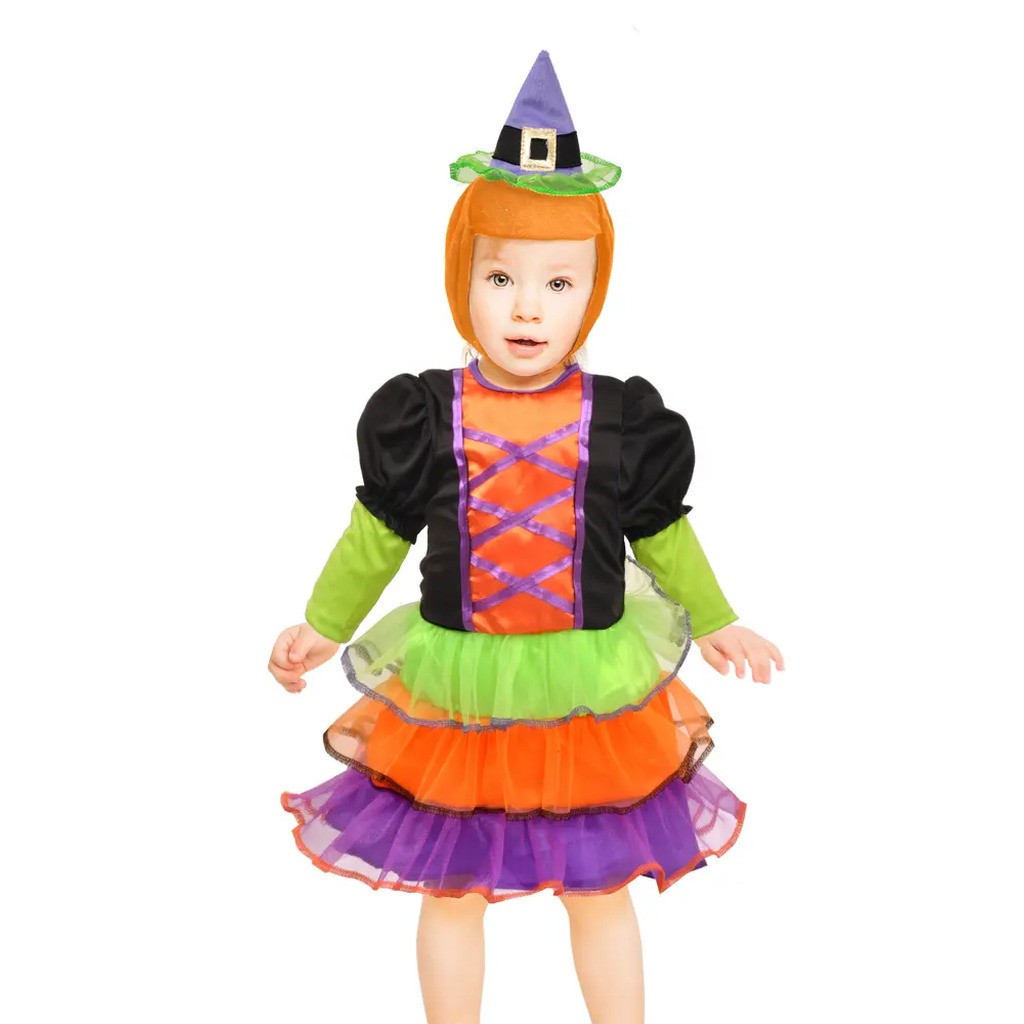 Baby Hekse kostume - SORT - 1-2 ÅR