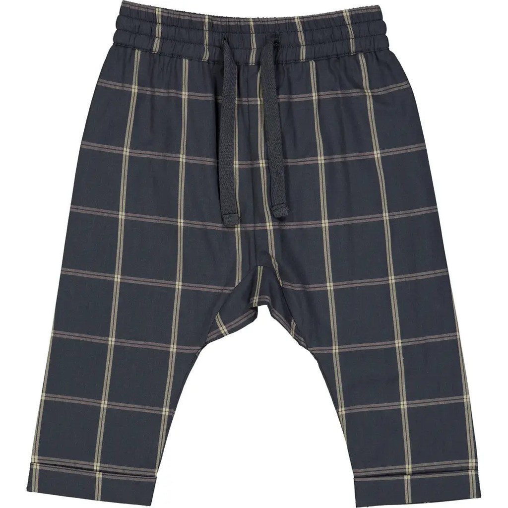 Check bukser med tern - Night blue/ Cashmere - 98
