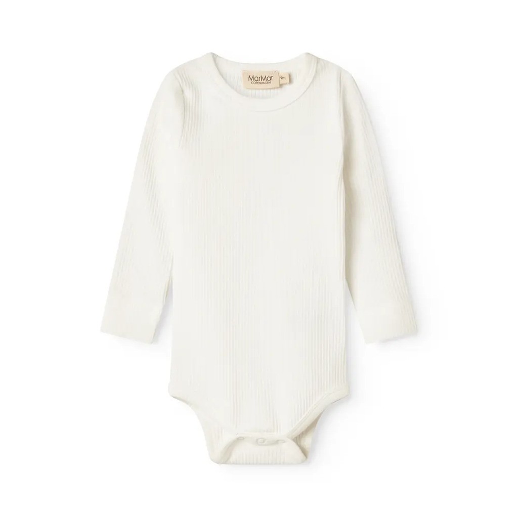 Body med lange ærmer - Gentle white - 74