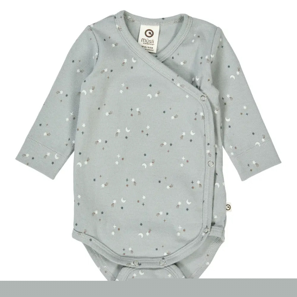 Stars Rib Wrap Body - Jasmin blue/ Walnut/ Stormy blue - 74