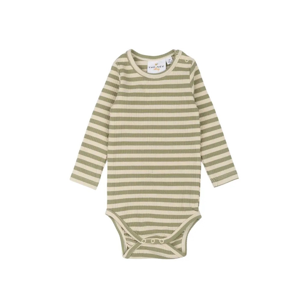 Fro Uni Rib Body langærmet - Tea striped - 74