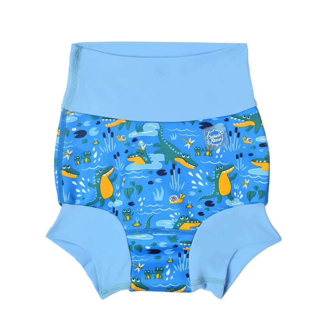Happy nappy - Crocodile swamp blue - 6-12 MDR.