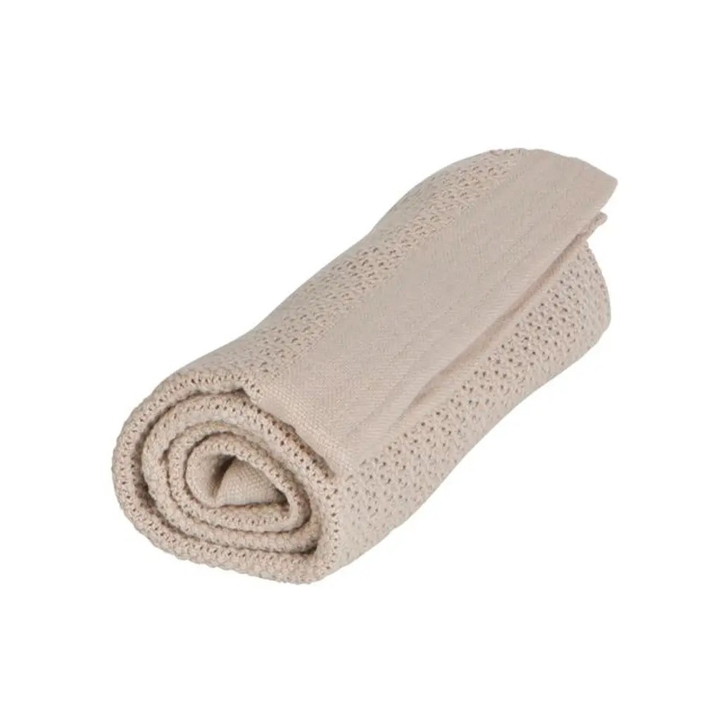 Striktæppe, bomuld, Golden sand