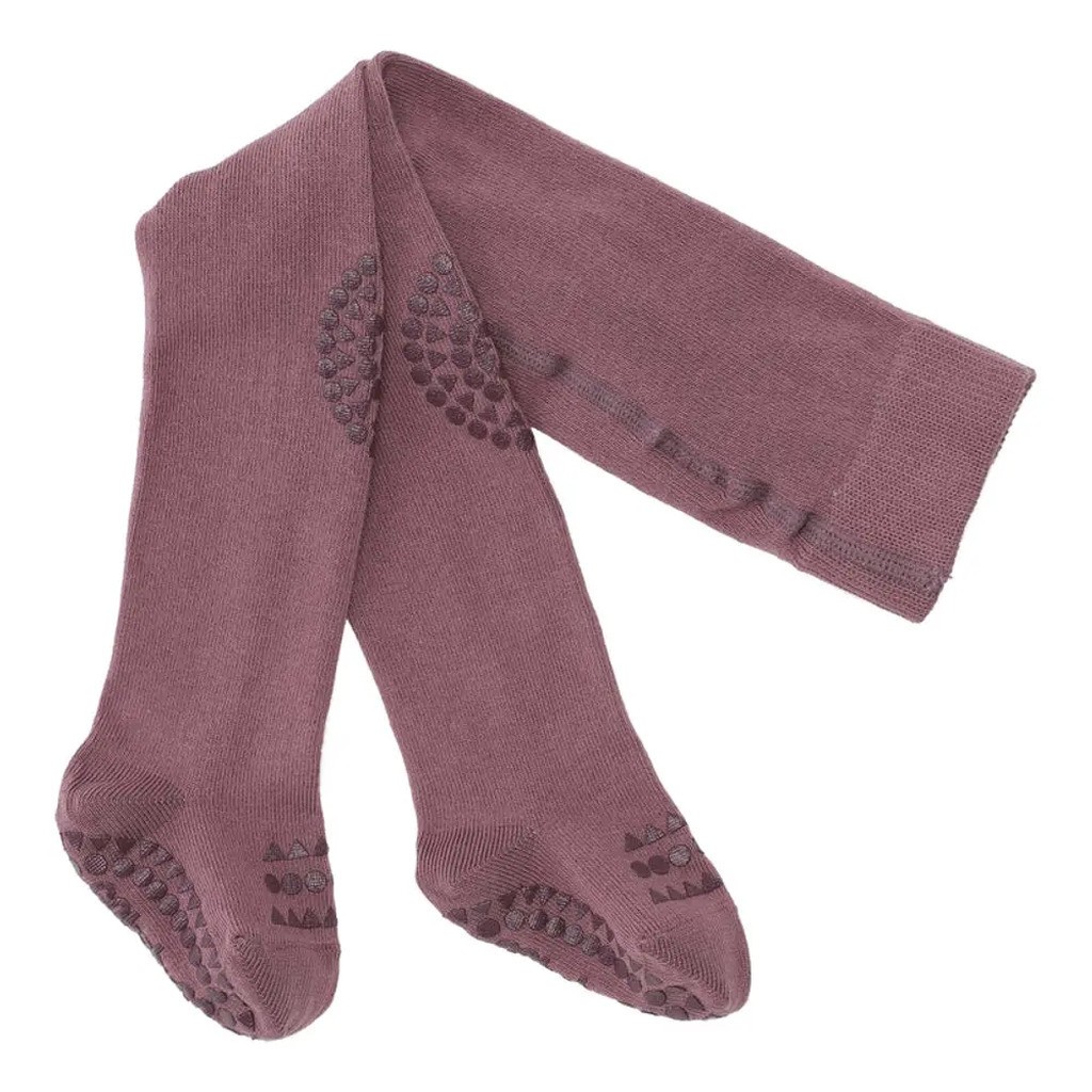 Kravle Strømpebukser Bambus - Misty plum - 6-12M