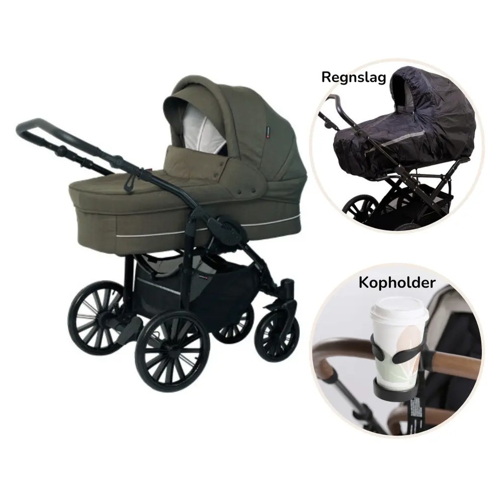 Nordic Lux inkl. regnslag og kopholder - Dusty olive