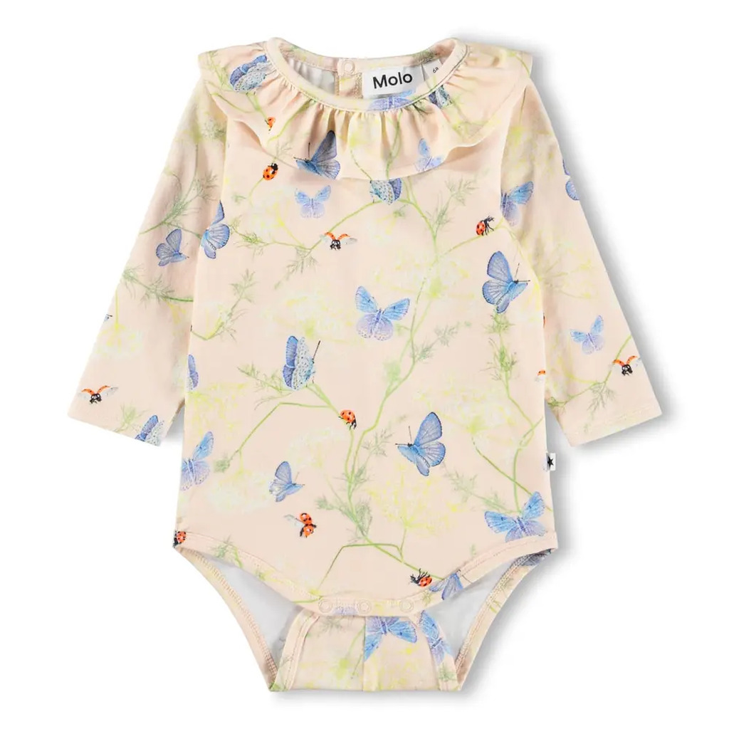 Freya Langærmet Body - Butterflys Cloud - 80