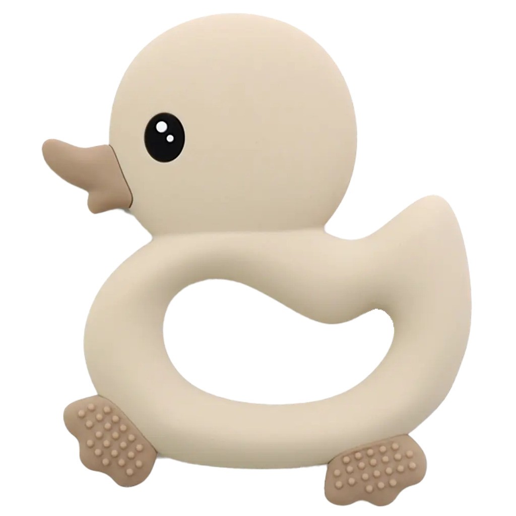 Bidering med and og taktile overflader, beige