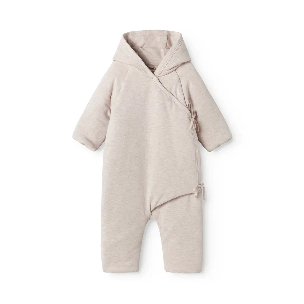 Rex - Vatteret Baby Heldragt - Light beige melange - 56/62
