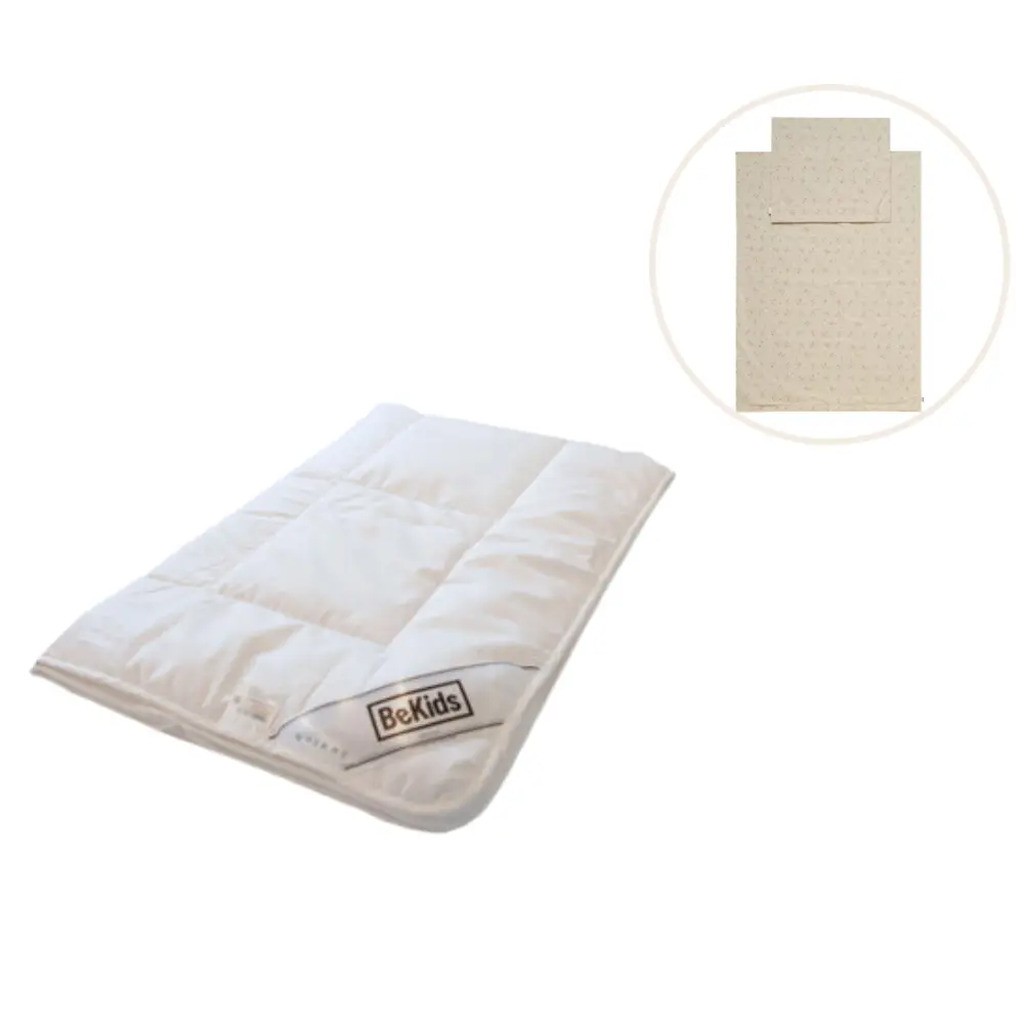 Silke babydyne med sengetøj - Misty rose