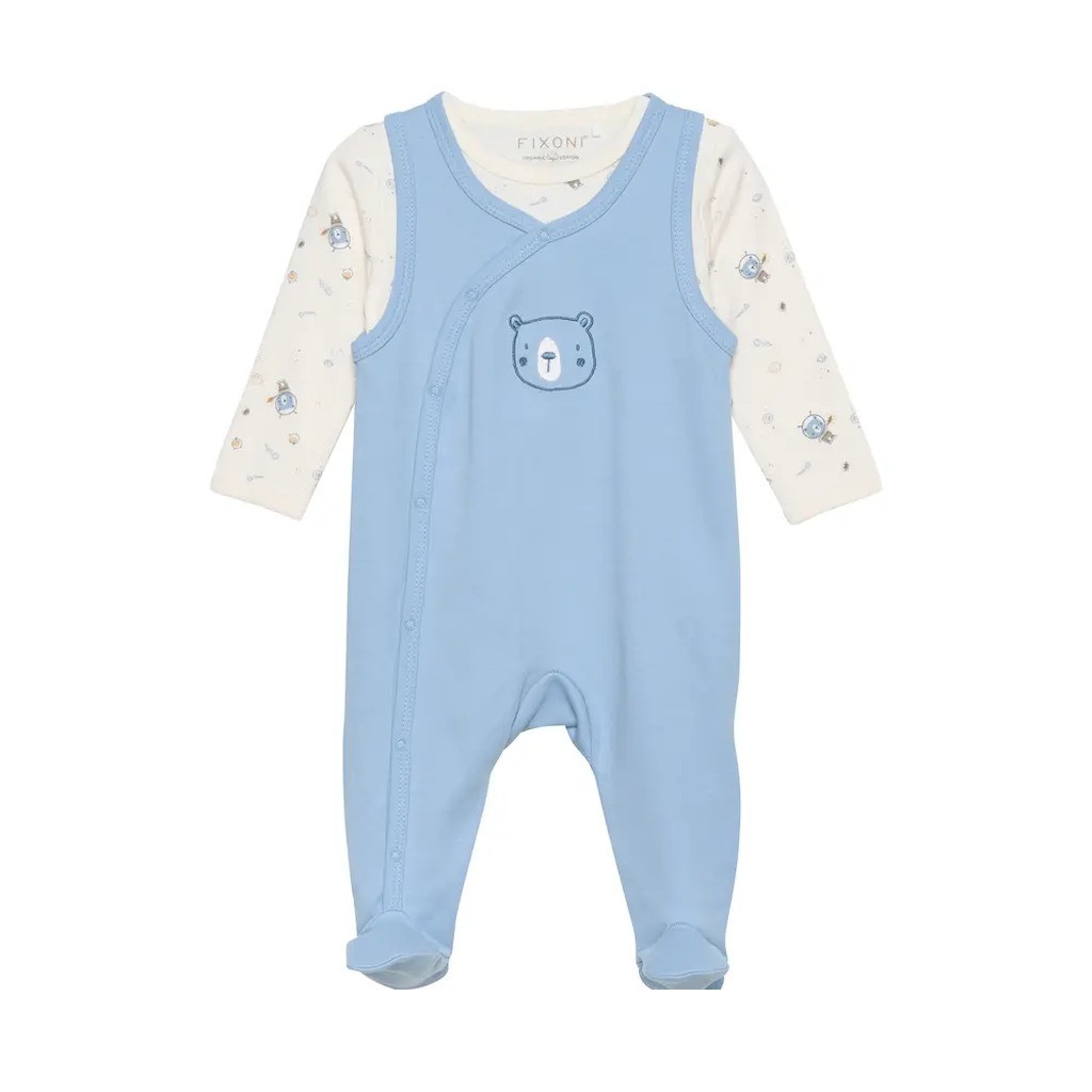 Body langærmet m.romper - Ashley Blue - 50