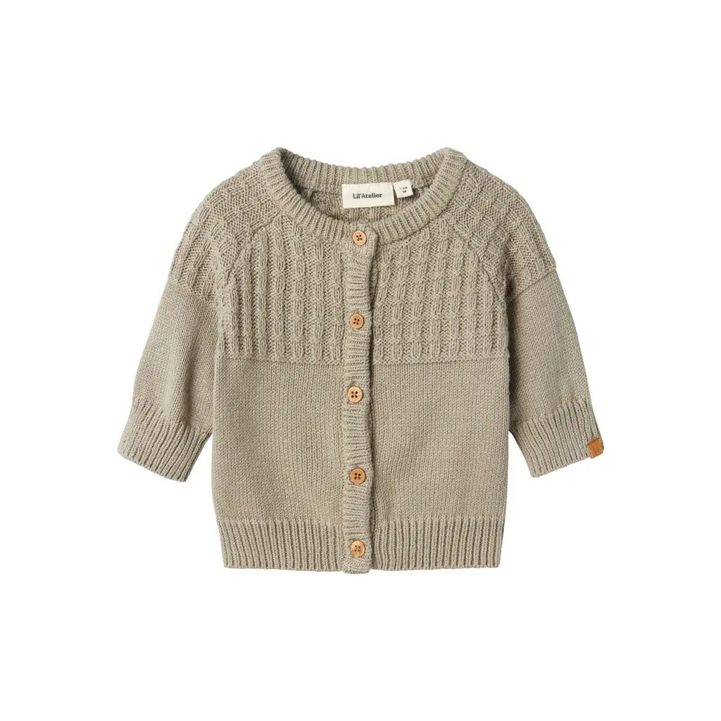 Dajan ls strik cardigan - FOREST FOG - 74