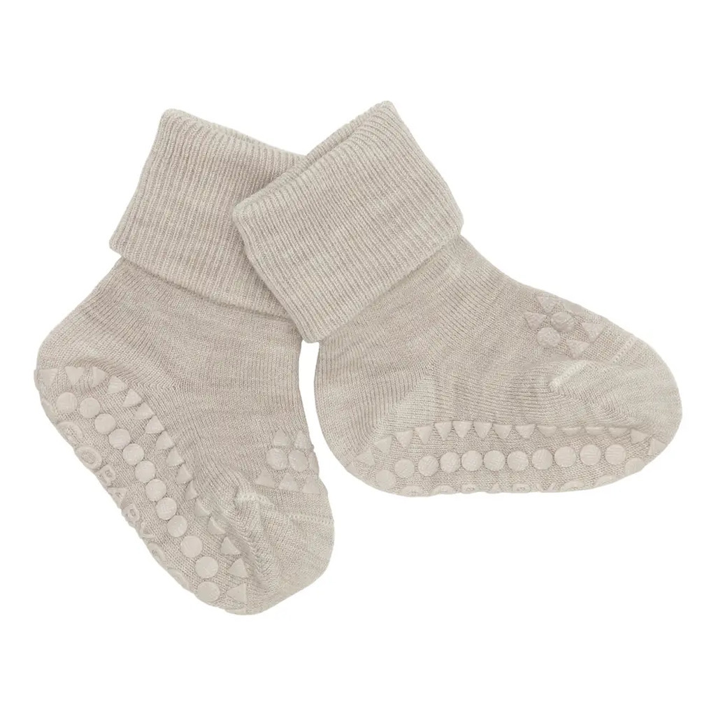 Skridsikre Strømper Merino Uld - Sand - 17/19