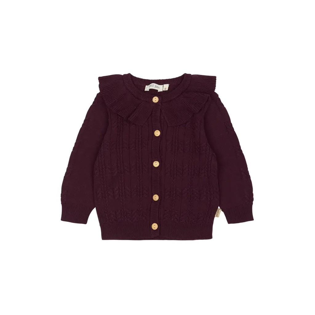 Dalia Cardigan - Dark Grape - 86