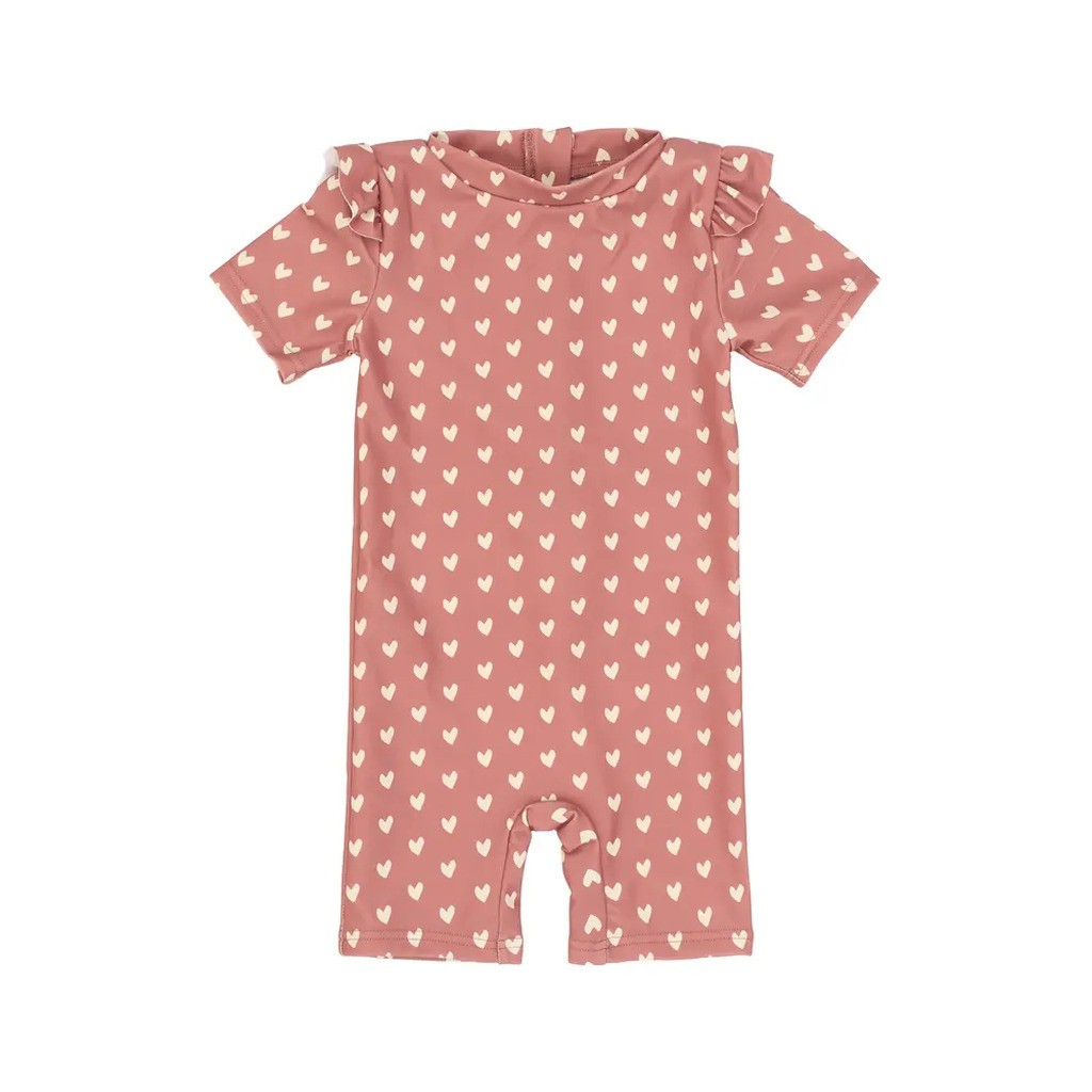 Swimjumpsuit Frills Printed - Heart - 74/80