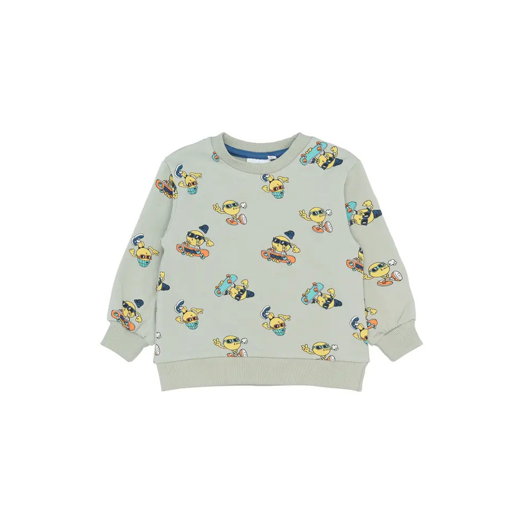 Santiago Sweatshirt - Aqua Gray AOP - 86