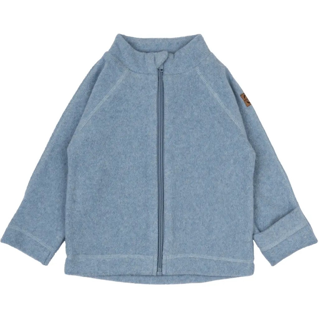 Bomuld Fleece Baby Jakke - FADEDDENIM - 12 MDR.