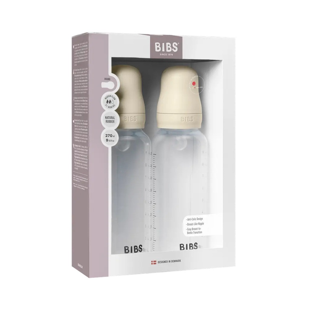 Baby Bottle Silicone 2 pack 270 ml Ivory