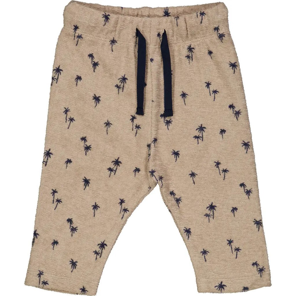 Palm bukser med palmer - Cashmere/ Night blue - 92