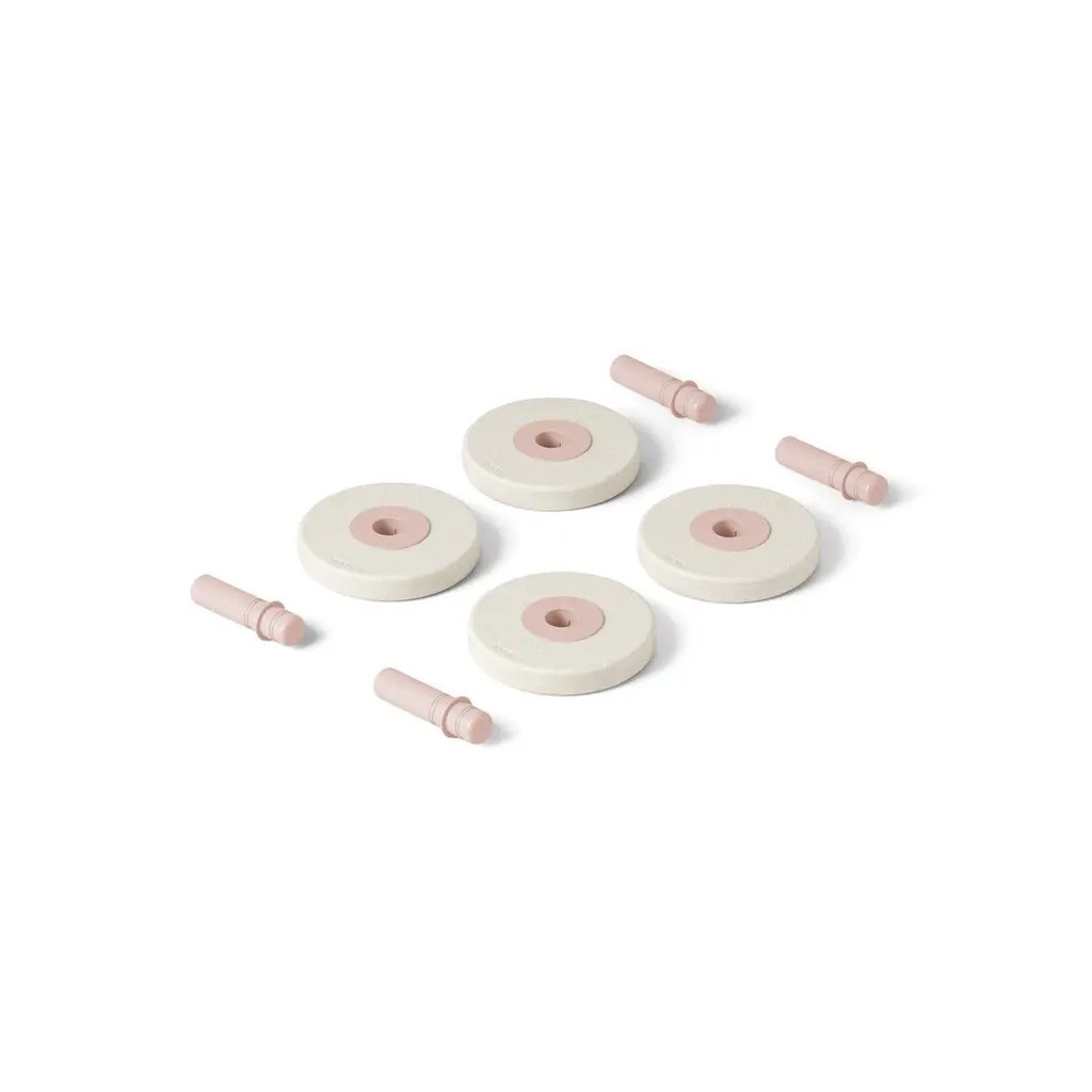 4 x Foam wheels Sand Grey / Soft Rose