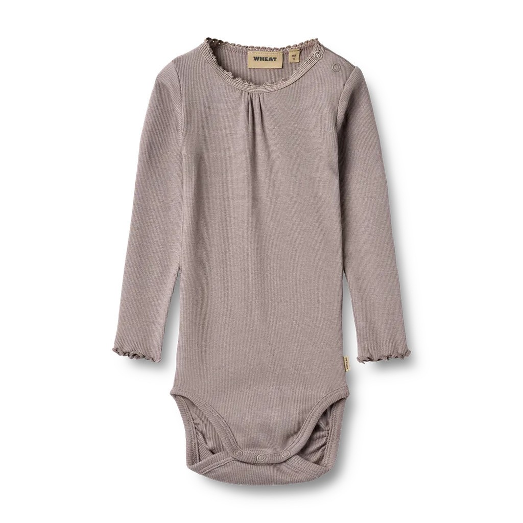 Lotta Rib Body Langærmet - Dusty purple - 3 MDR.