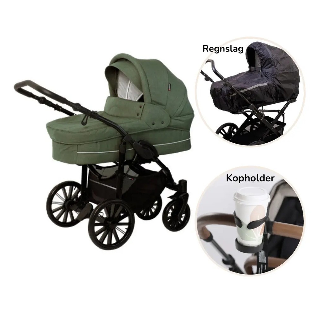 Nordic Lux inkl. regnslag og kopholder - Dusty green