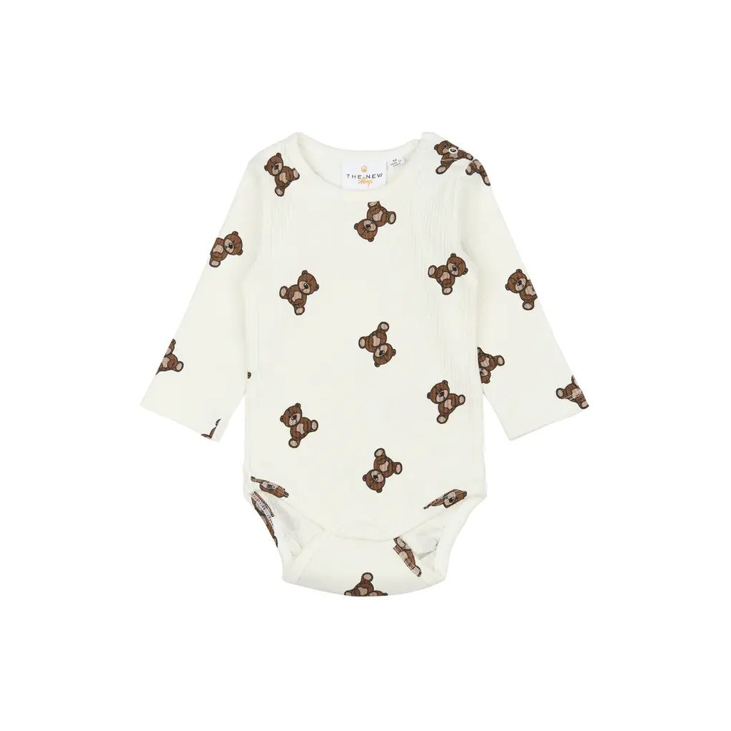 Paulo Rib Body langærmet - Cloud dancer - 80