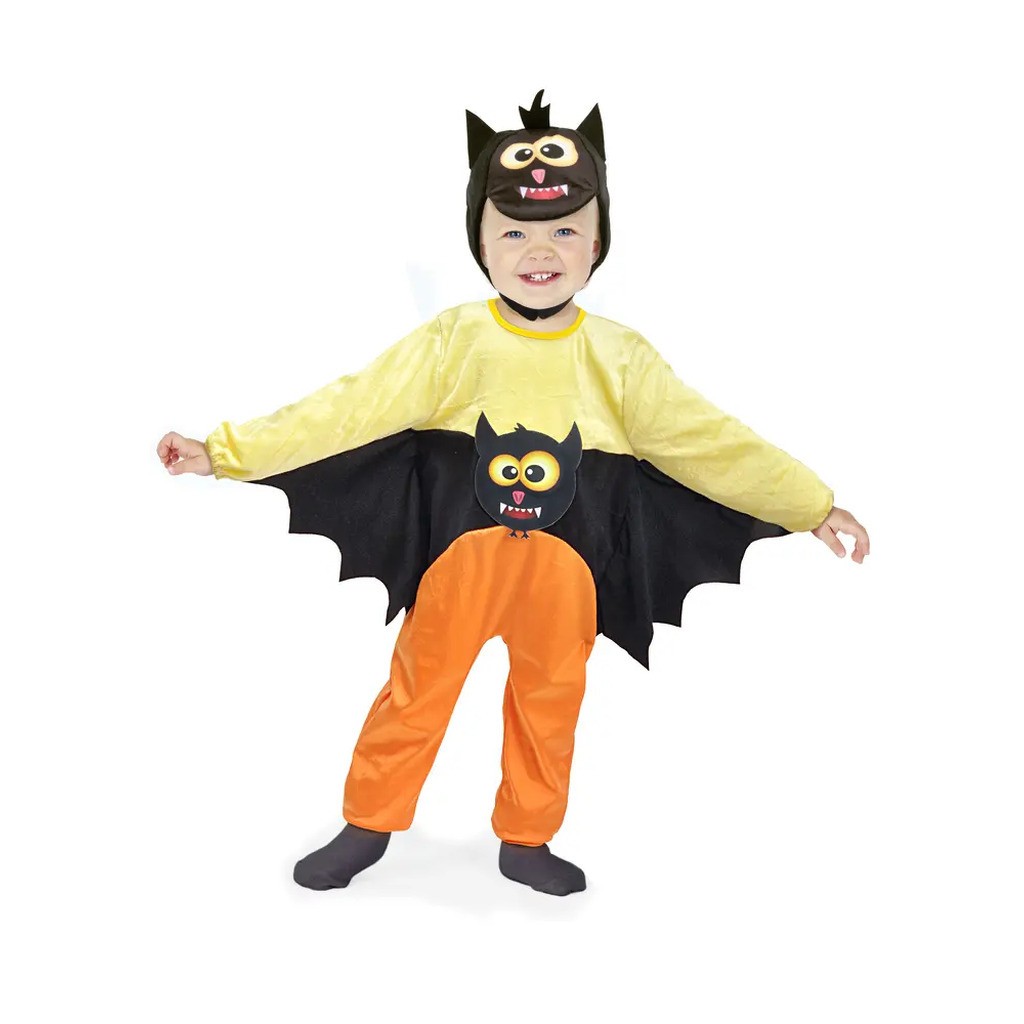 Baby Flagermus kostume - GUL - 2-3 ÅR