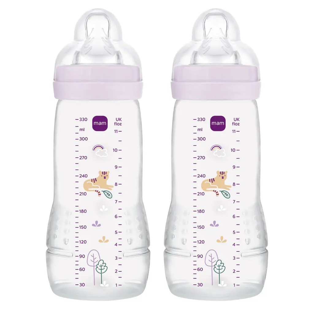 Easy Active Baby Bottle 330ml 2pk Pink