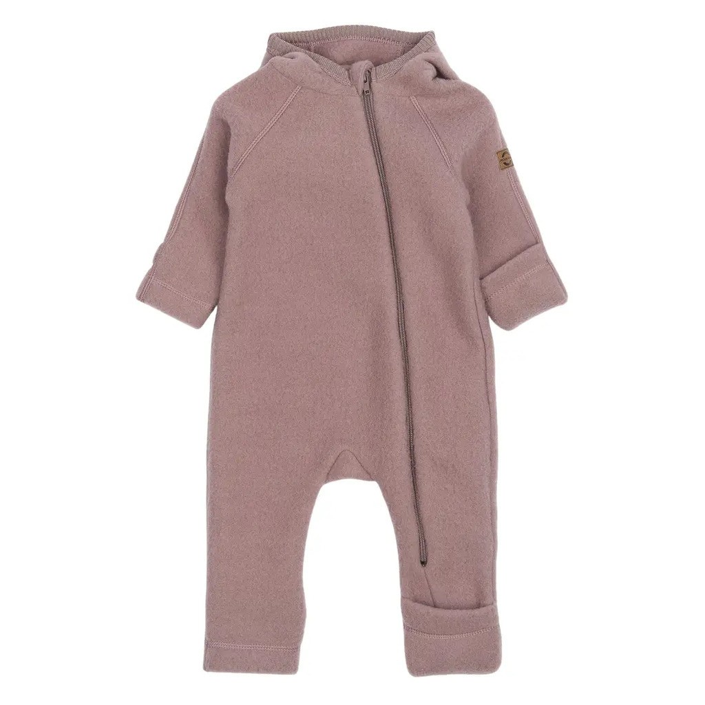 Ulddragt Med Ører - Twilight mauve - 68 CM