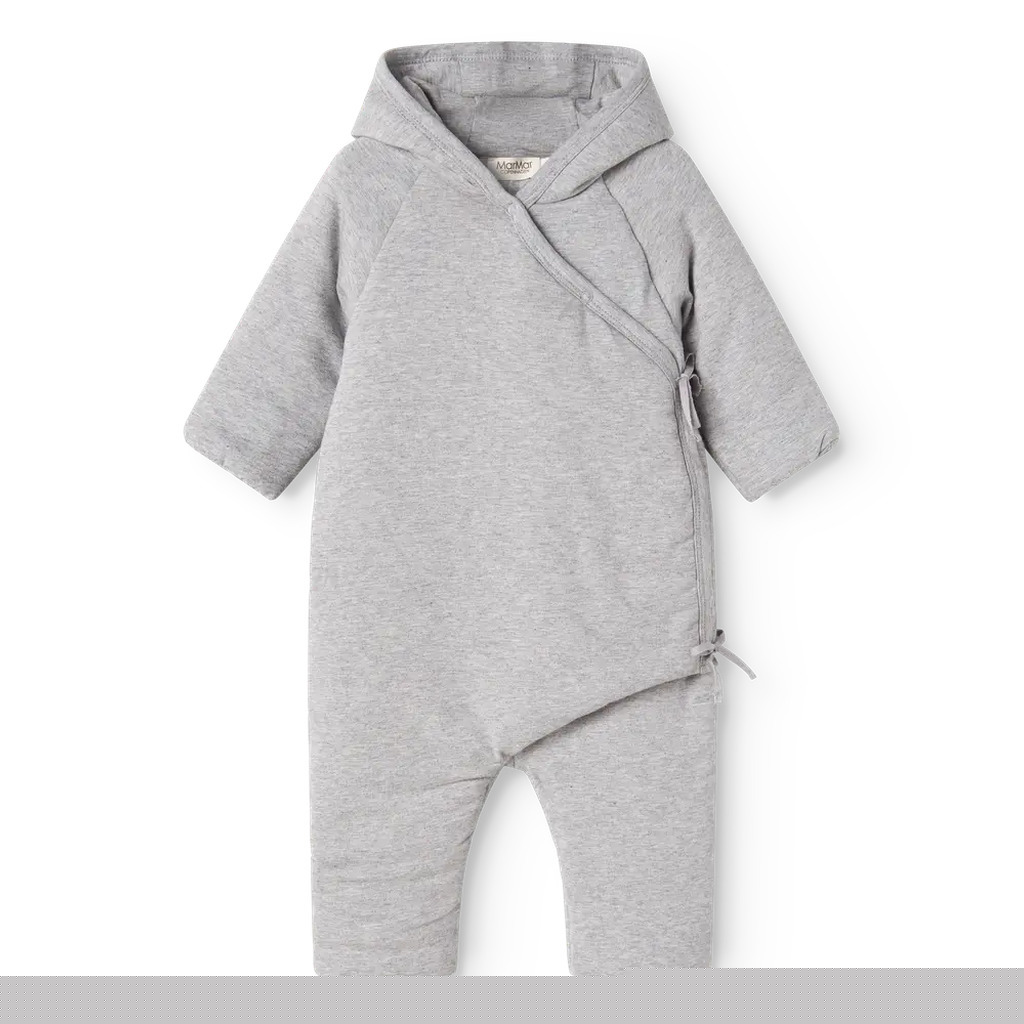 Rex - Vatteret Baby Heldragt - Light Grey Melange - 44-50