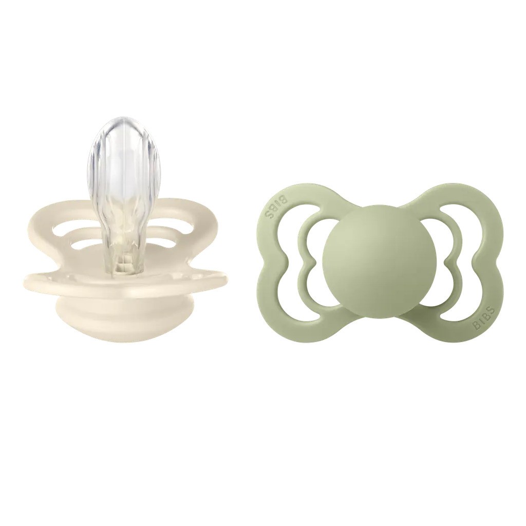Supreme 2pk.6-18 mdr. ivory / sage silicone