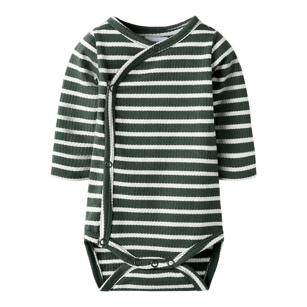 Kans Langærmet Wrap Body - Deep Forest - 68