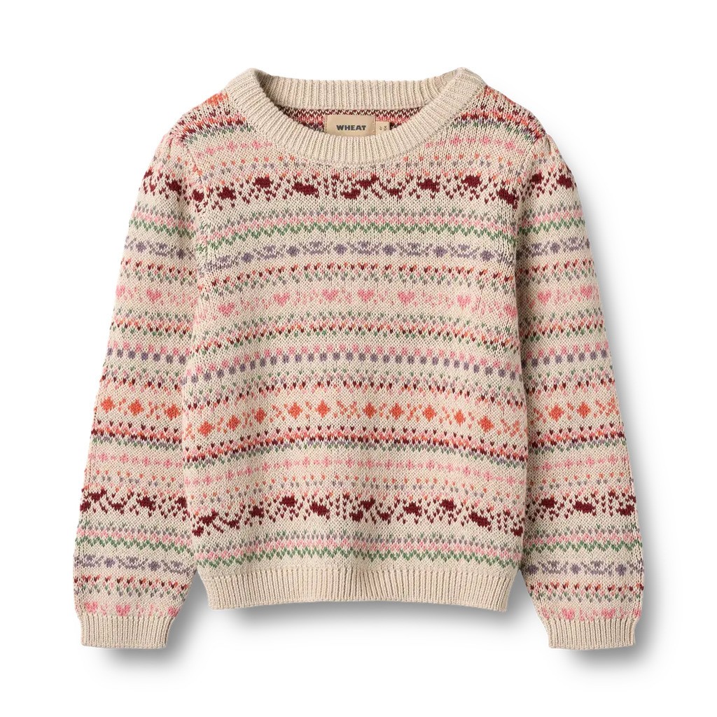 Olga Jaquard Pullover - Multi - 4 ÅR
