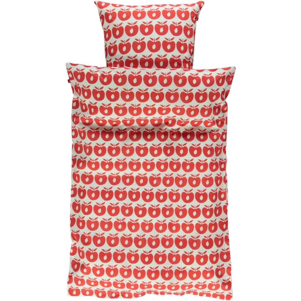 Babysengetøj 70x100cm med æbler - Red