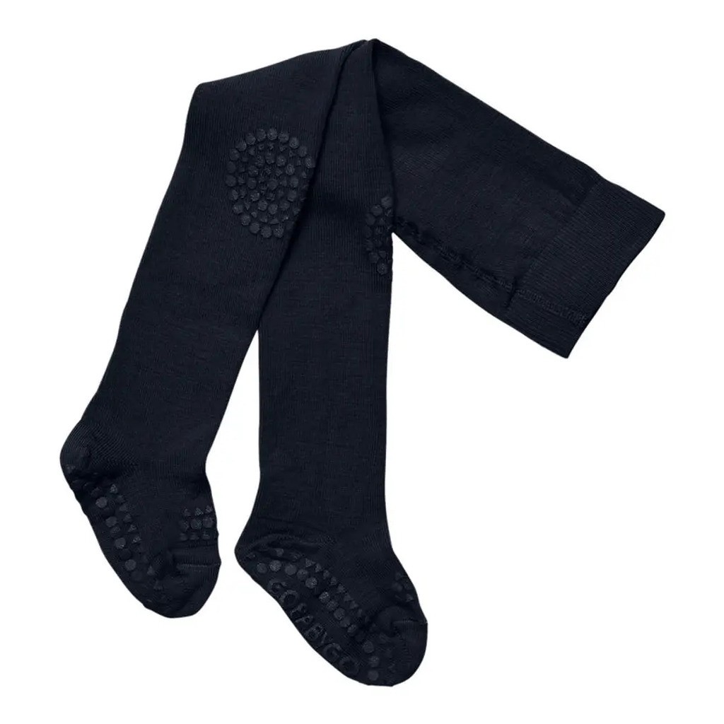 Kravle Strømpebukser Bambus - Navy blue - 6-12M