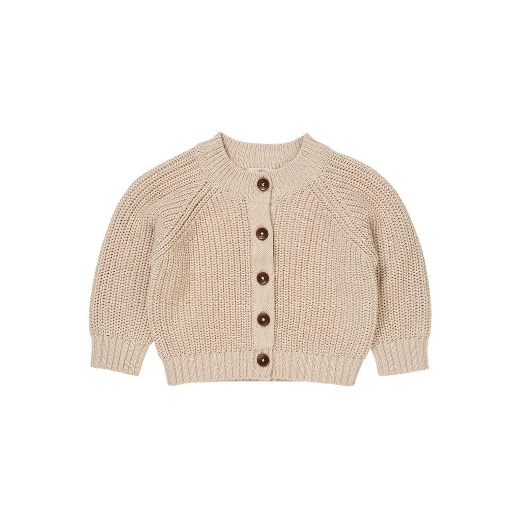 Klassisk strikket cardigan - BEIGE - 104