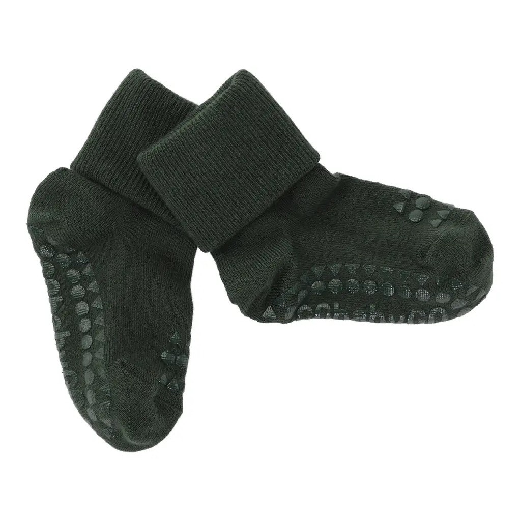 Skridsikre Strømper - Bamboo - Forest green - 20/22