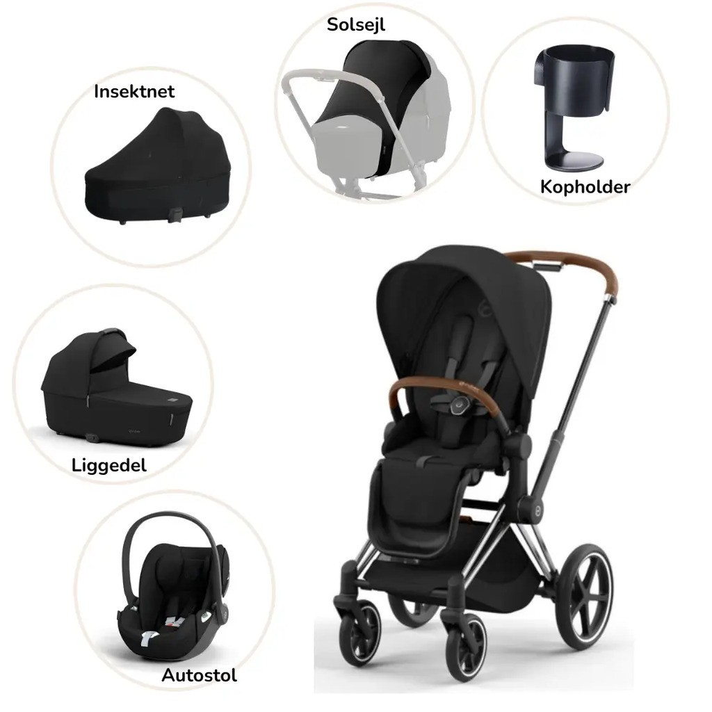 Priam pakke - sepia black/chrome brown
