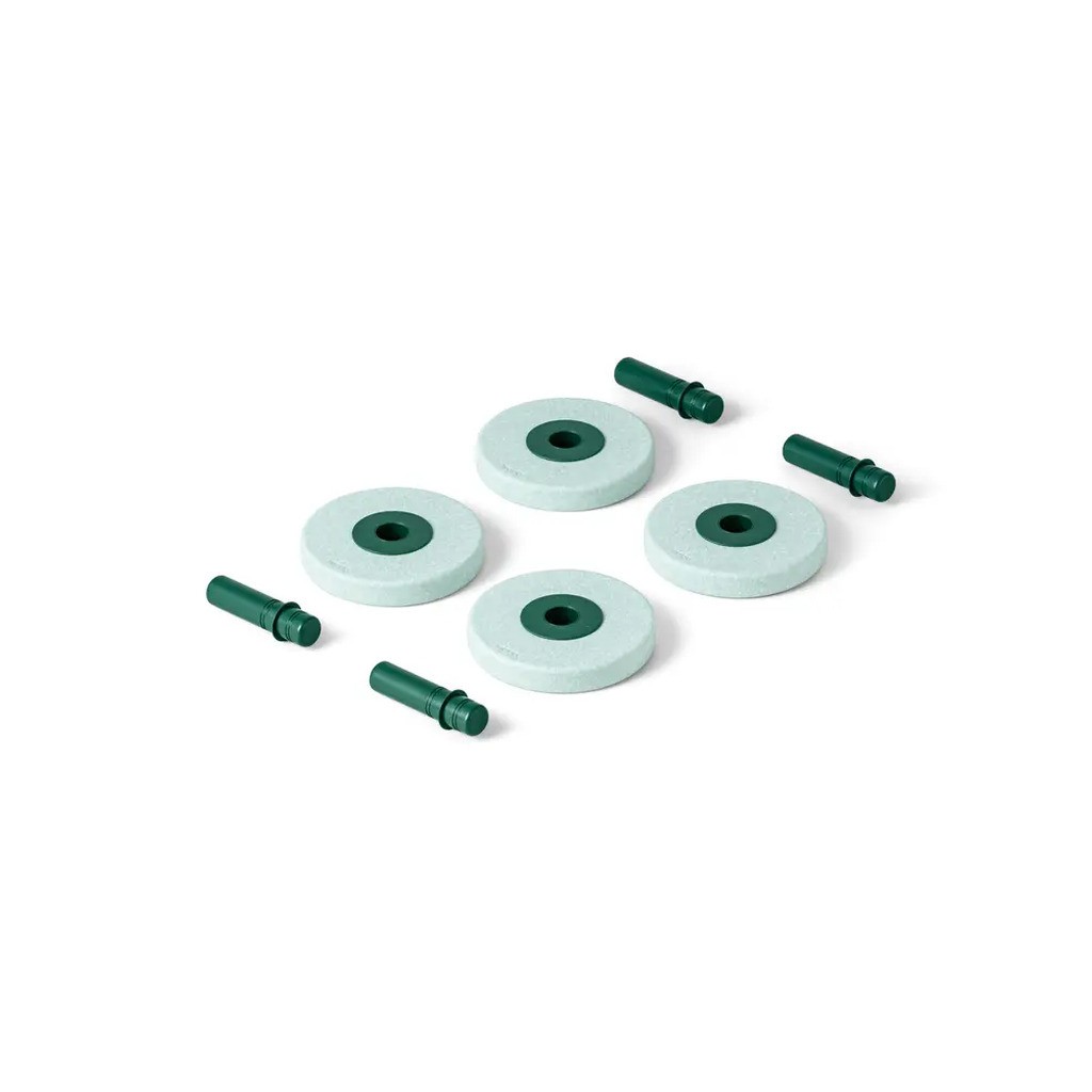 4 x Foam wheels Ocean Mint / Forest Green
