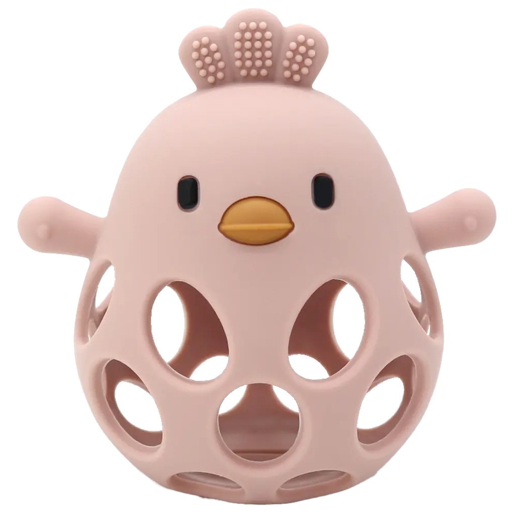Sansebold med ælling i LFGB silikone, lyserød