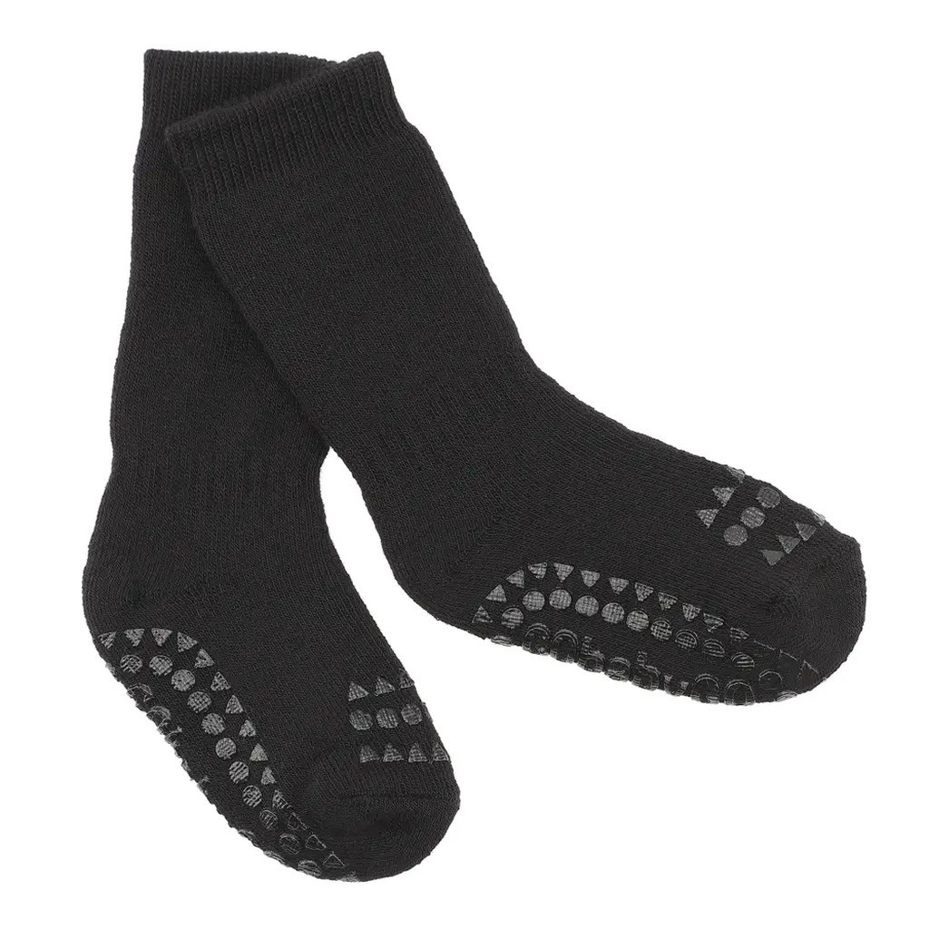 Skridsikre Strømper Terry Bomuld - Black - 20/22