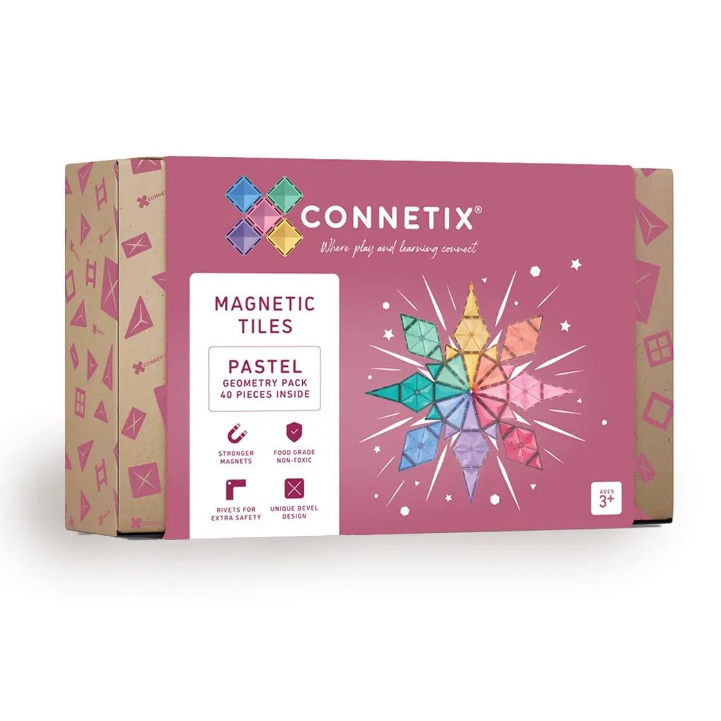Geometry Pack - magnetsæt 40 dele - pastel
