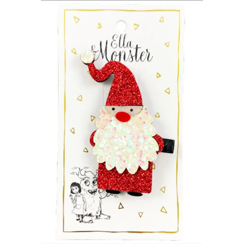 Hårspænde Glitter Julemand