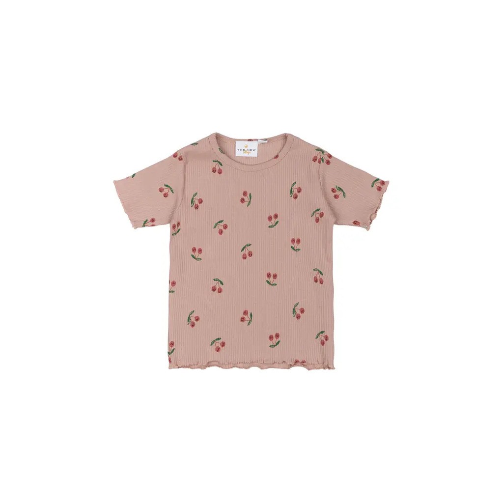 Oona Rib T-shirt - Adobe rose - 86
