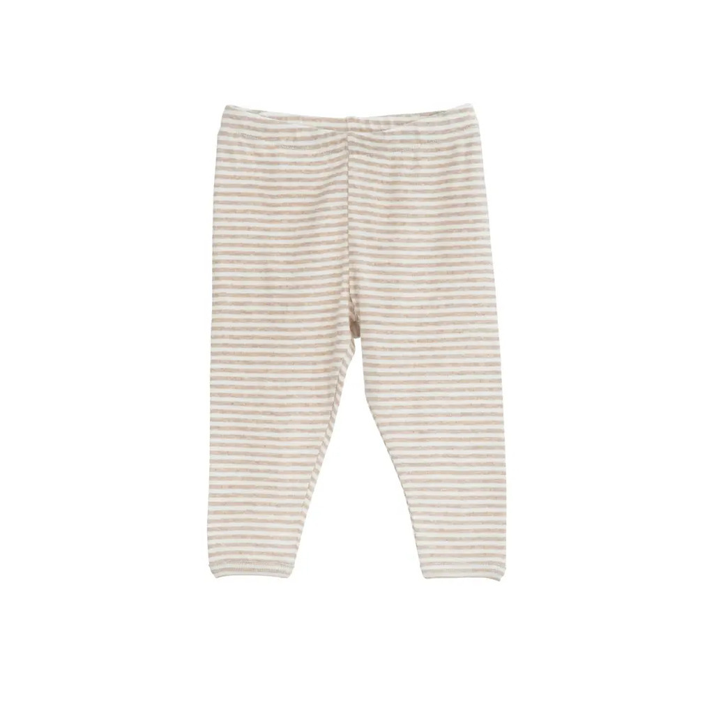 Baby Stribet Leggings - OATSTRIPE - 92